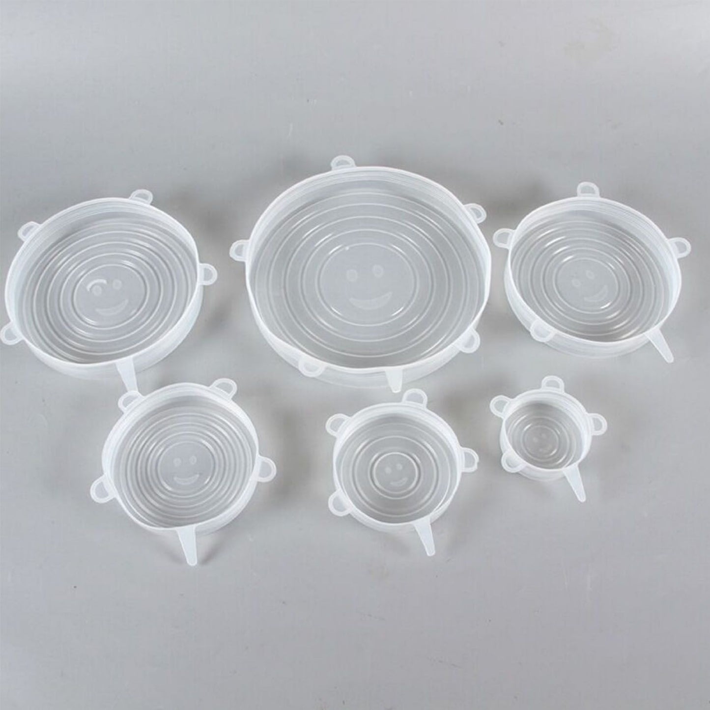 6 Pcs Silicone Stretch Lids High Temperature Resistance Round Reusable Silicone Lids for Refrigerator V1294-YM3118220240811-0421