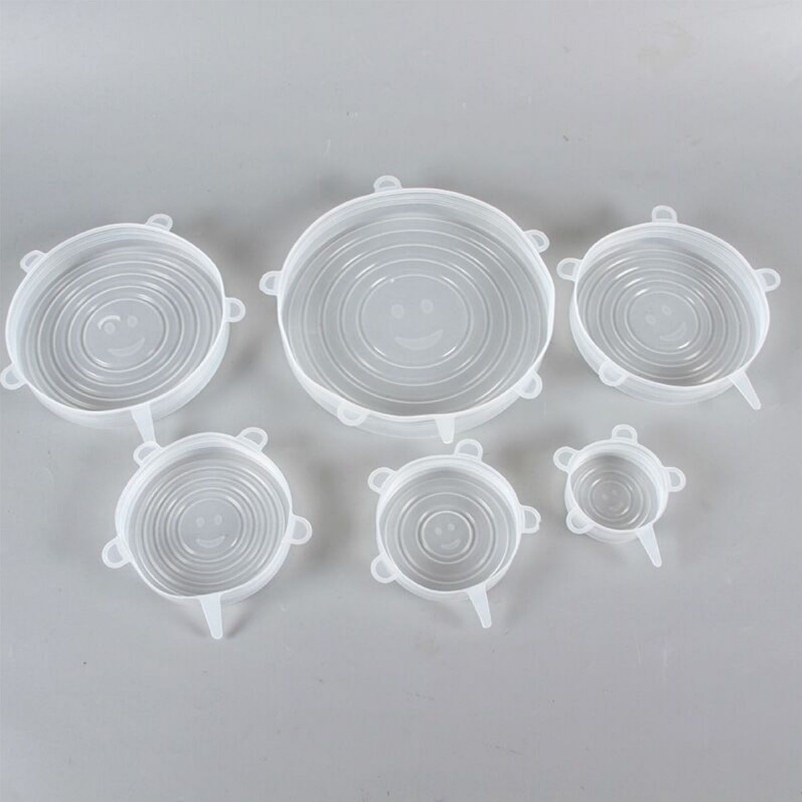 6 Pcs Silicone Stretch Lids High Temperature Resistance Round Reusable Silicone Lids for Refrigerator V1294-YM3118220240811-0421