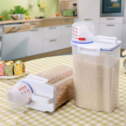 Rice Container Portable Compact 2kg Capacity Box Design Food Grade PP Plastic Airtight Food Storage Container V1294-YM3118220241711-0421
