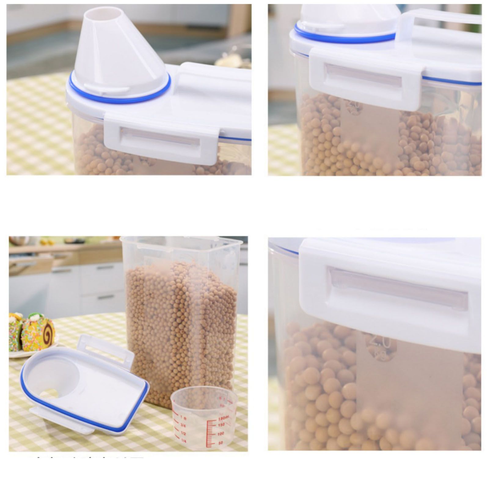 Rice Container Portable Compact 2kg Capacity Box Design Food Grade PP Plastic Airtight Food Storage Container V1294-YM3118220241711-0421