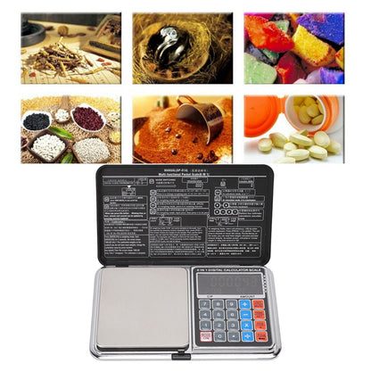 0.01/100G Digital Calculator Scale Kitchen Scale Baking Food Precise Scale with White Light Backlit Screen V1294-YM3118220243511-0421