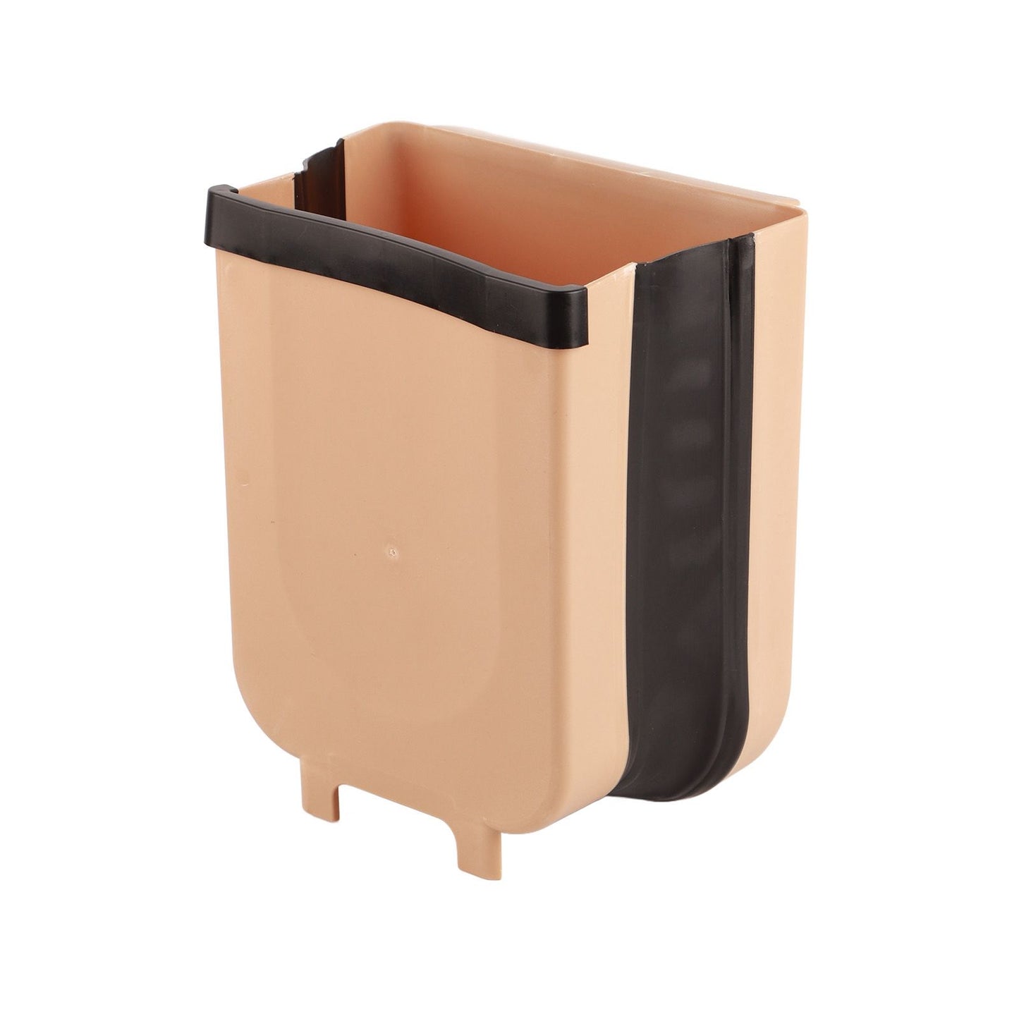 Collapsible Hanging Kitchen Waste Bin 9L Plastic Kitchen Folding Trash Can with Fixing Bracket for Bedroom V1294-YM3118220245211-0421