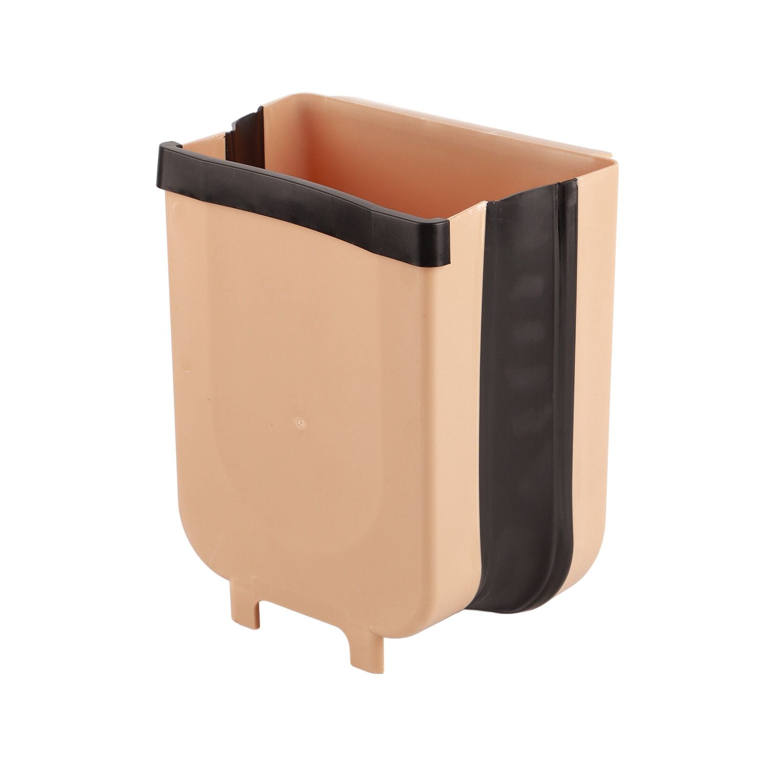 Collapsible Hanging Kitchen Waste Bin 9L Plastic Kitchen Folding Trash Can with Fixing Bracket for Bedroom V1294-YM3118220245211-0421
