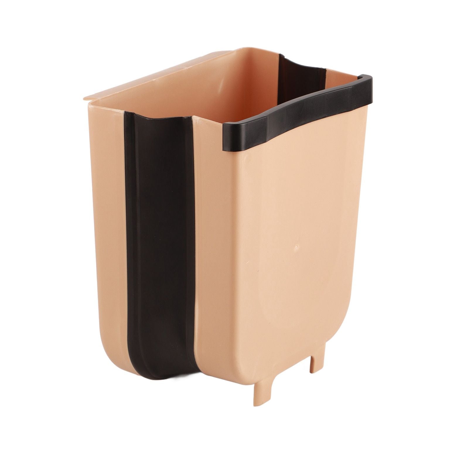 Collapsible Hanging Kitchen Waste Bin 9L Plastic Kitchen Folding Trash Can with Fixing Bracket for Bedroom V1294-YM3118220245211-0421