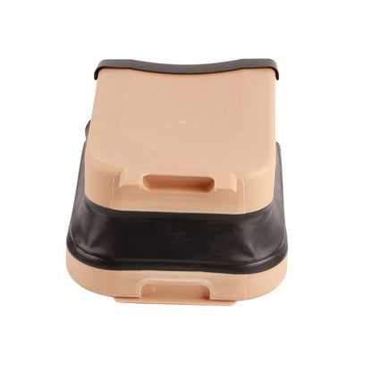 Collapsible Hanging Kitchen Waste Bin 9L Plastic Kitchen Folding Trash Can with Fixing Bracket for Bedroom V1294-YM3118220245211-0421