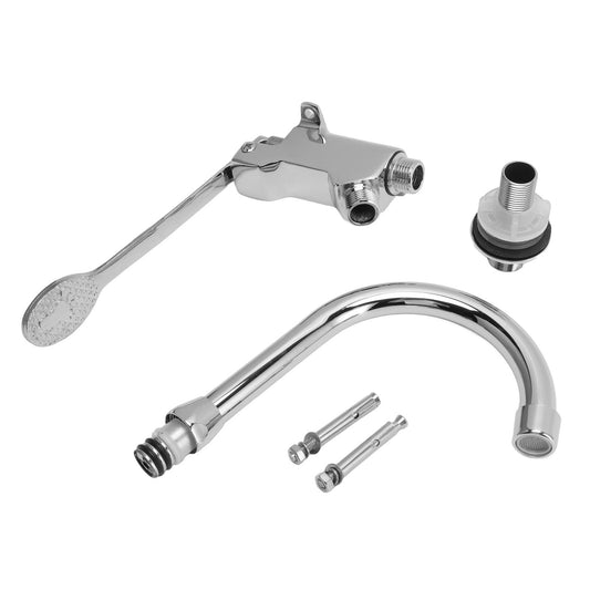 Foot Pedal Control Valve Faucet Stainless Steel Kitchen Sink Water Tap Vertical Basin Switch Faucet V1294-YM3118220245411-0421