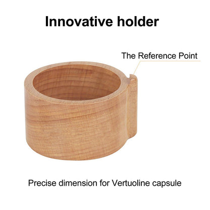 Coffee Capsule Refill Holder Beech Wood Coffee Pod Aluminum Foil Seals Holder for Vertuoline Coffee Capsule V1294-YM3118220245711-0421
