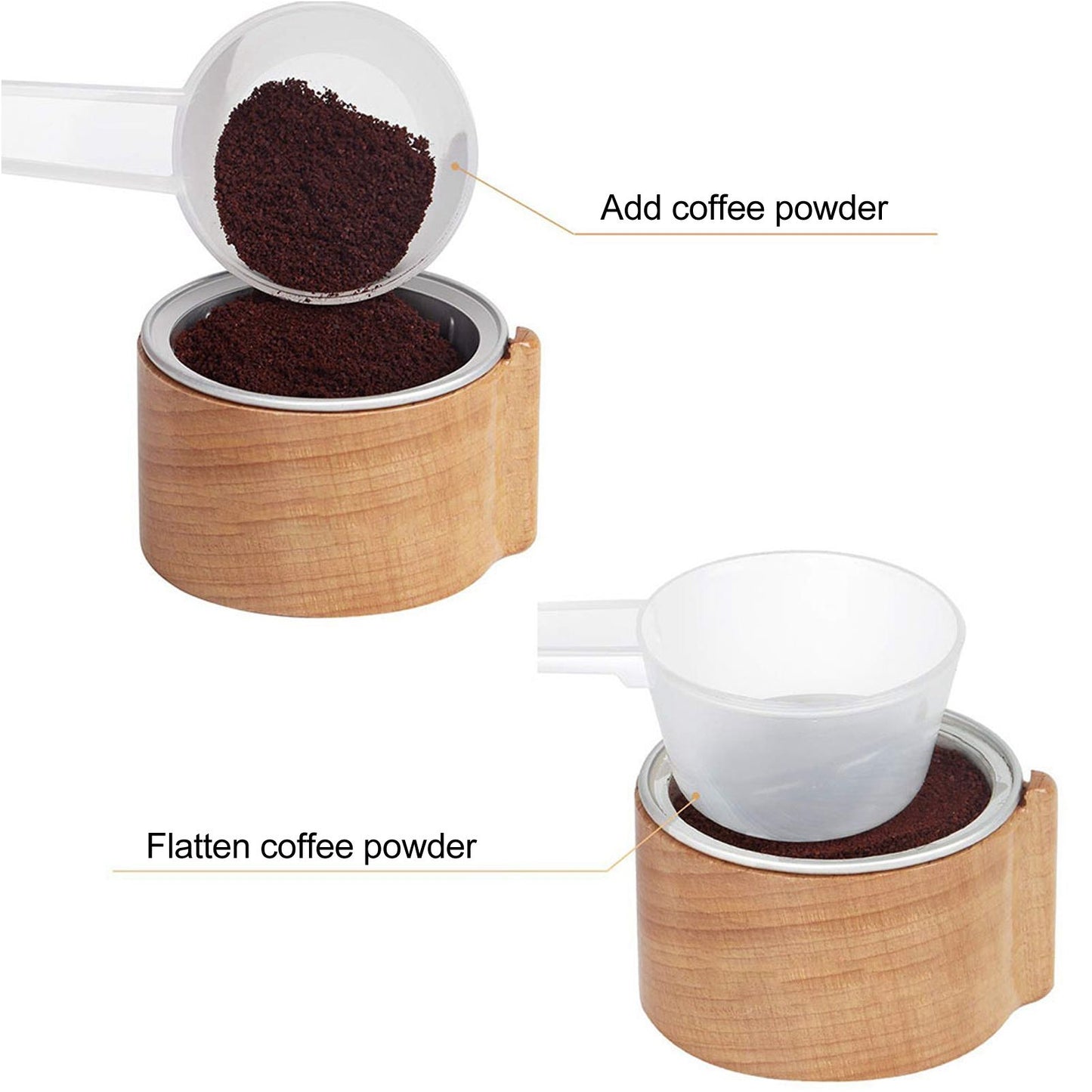 Coffee Capsule Refill Holder Beech Wood Coffee Pod Aluminum Foil Seals Holder for Vertuoline Coffee Capsule V1294-YM3118220245711-0421