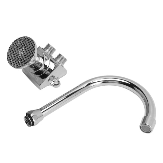 Foot Pedal Basin Faucet Kitchen Sink Foot Tap Floor Mounted Foot Pedal Faucet Set Double Outlet Water V1294-YM3118220245911-0421