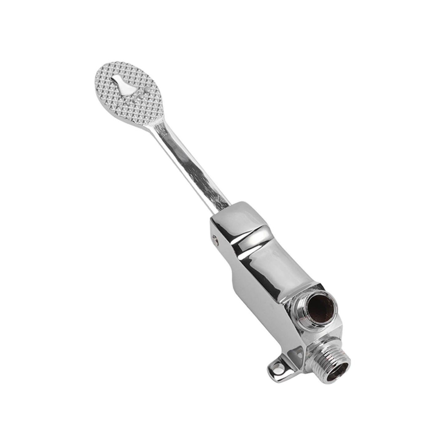 Faucet Foot Pedal Valve Silver Stainless Steel Water Saving Floor Pedal Control Switch for Public Place V1294-YM3118220246211-0421