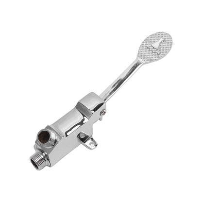 Faucet Foot Pedal Valve Silver Stainless Steel Water Saving Floor Pedal Control Switch for Public Place V1294-YM3118220246211-0421