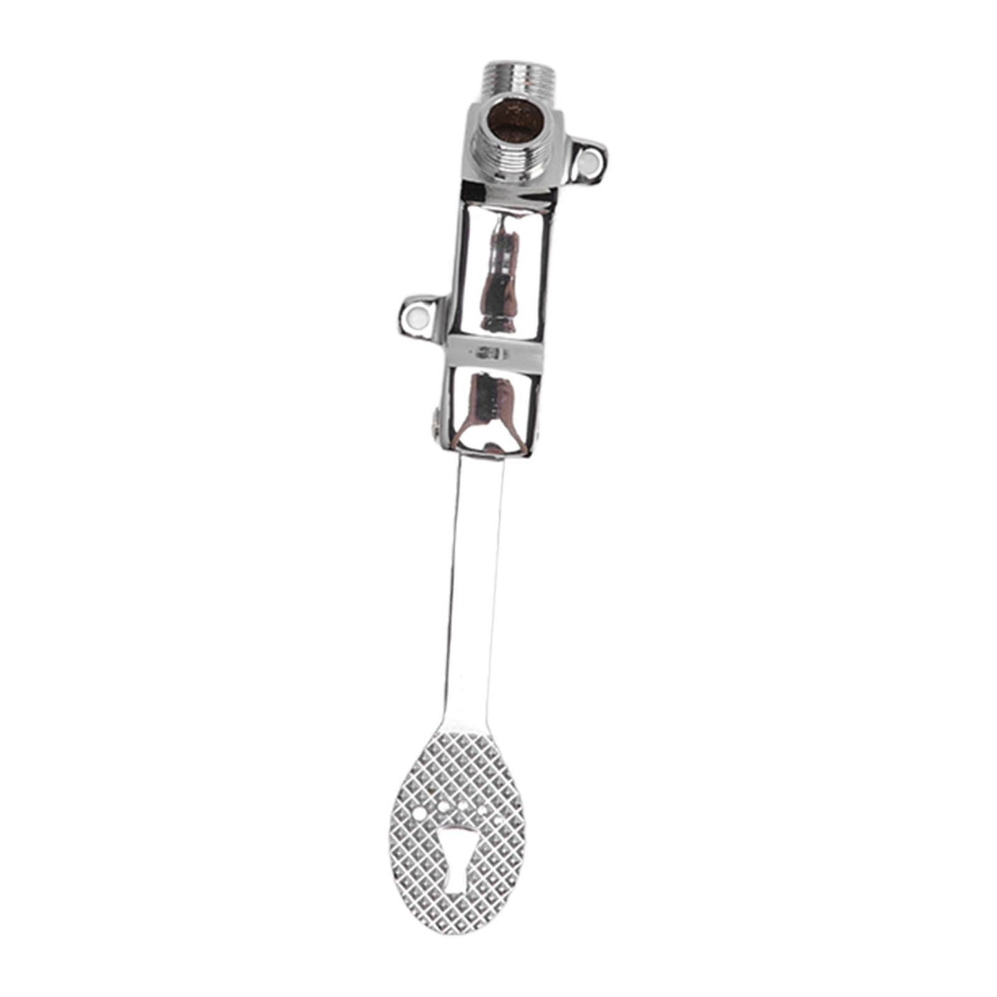 Faucet Foot Pedal Valve Silver Stainless Steel Water Saving Floor Pedal Control Switch for Public Place V1294-YM3118220246211-0421