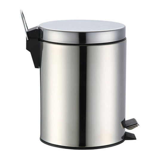 Stainless Steel Trash Can Silent Ergonomic Handle Kitchen Garbage Can with Antislip Footrest for Bedroom V1294-YM3118220246311-0421