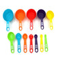12Pcs Colorful Measure Cups and Spoons Set Safe Healthy Easy Storage DIY Stackable Nesting Kitchen Measuring V1294-YM3118220246511-0421