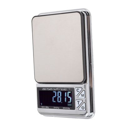 High Accuracy Digital Scale 600/0.01g LCD Display Waterproof USB Charging Electronic Scale for Kitchen Jewelry V1294-YM3118220246911-0421