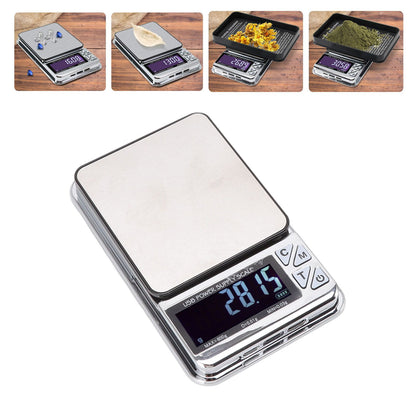 High Accuracy Digital Scale 600/0.01g LCD Display Waterproof USB Charging Electronic Scale for Kitchen Jewelry V1294-YM3118220246911-0421