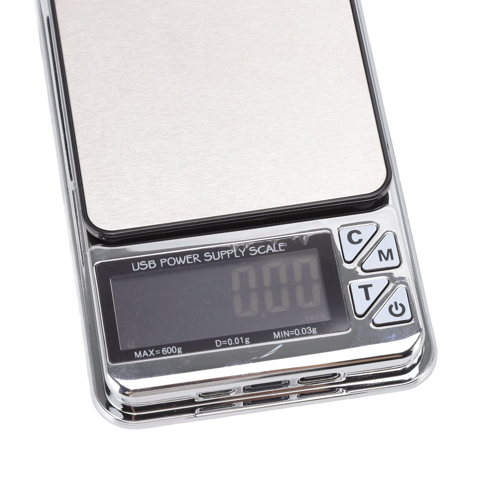 High Accuracy Digital Scale 600/0.01g LCD Display Waterproof USB Charging Electronic Scale for Kitchen Jewelry V1294-YM3118220246911-0421