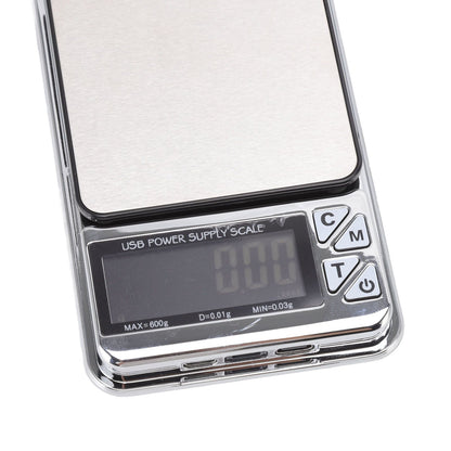 High Accuracy Digital Scale 600/0.01g LCD Display Waterproof USB Charging Electronic Scale for Kitchen Jewelry V1294-YM3118220246911-0421