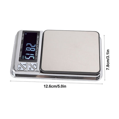 High Accuracy Digital Scale 600/0.01g LCD Display Waterproof USB Charging Electronic Scale for Kitchen Jewelry V1294-YM3118220246911-0421