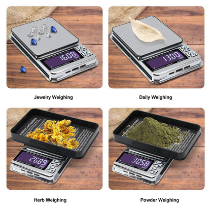High Accuracy Digital Scale 600/0.01g LCD Display Waterproof USB Charging Electronic Scale for Kitchen Jewelry V1294-YM3118220246911-0421