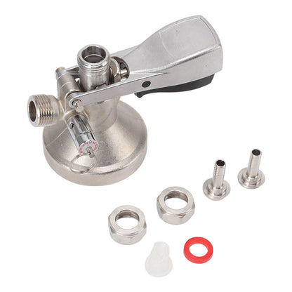G Type Beer Keg Coupler Stainless Steel Probe Brass Body Triangular Beer Dispenser Accessory for Bar Party V1294-YM3118220247411-0421