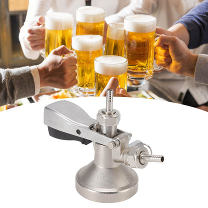 G Type Beer Keg Coupler Stainless Steel Probe Brass Body Triangular Beer Dispenser Accessory for Bar Party V1294-YM3118220247411-0421