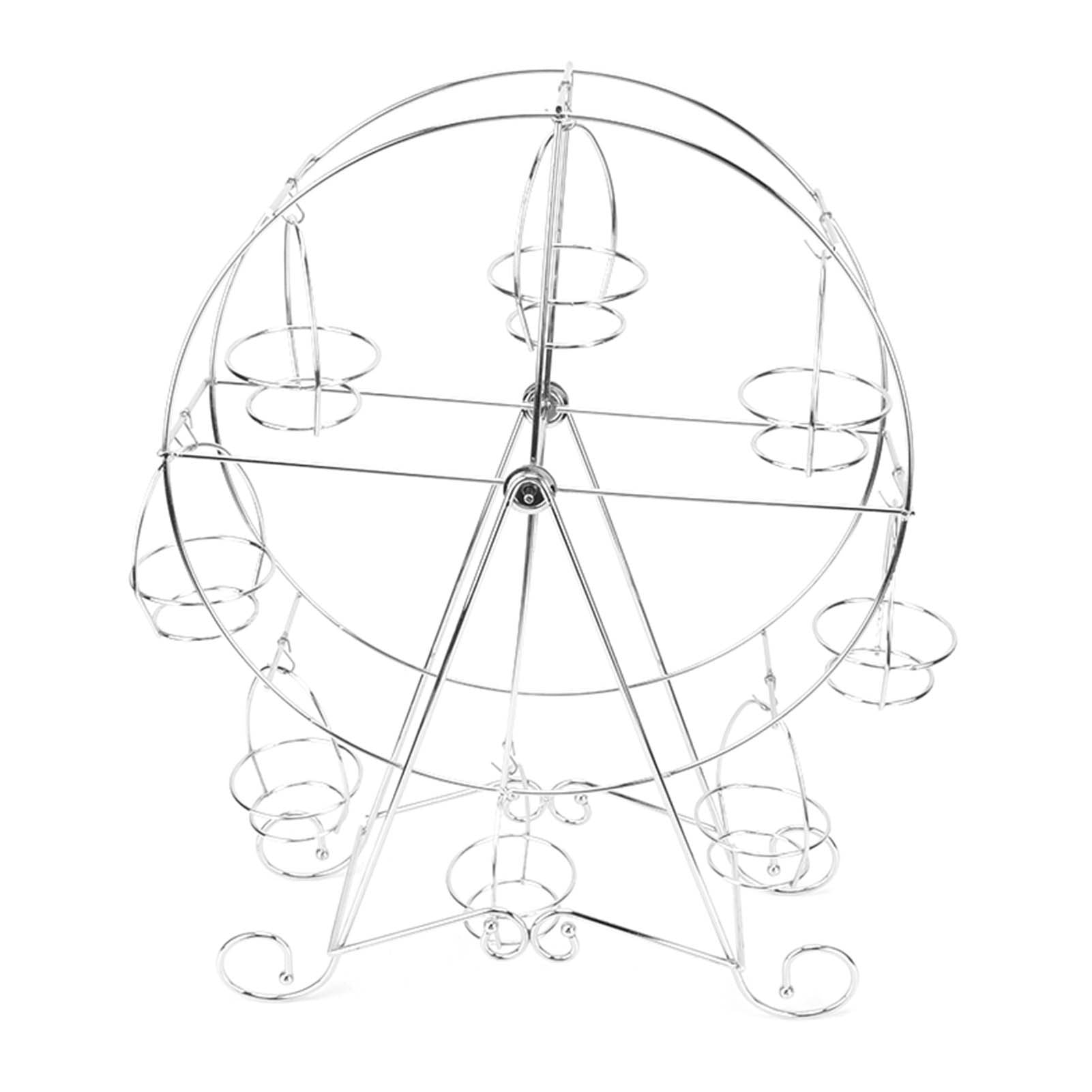 Cupcake Display Rack Iron Rotatable Eight Cupcakes Wheel Cupcake Stand for DIY Birthday Party V1294-YM3118220247611-0421