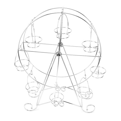 Cupcake Display Rack Iron Rotatable Eight Cupcakes Wheel Cupcake Stand for DIY Birthday Party V1294-YM3118220247611-0421