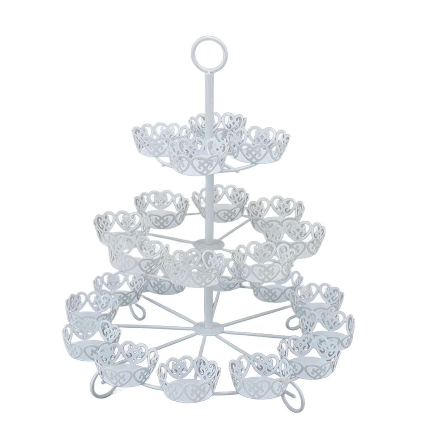 Cupcake Stand for 24 Cupcakes 3 Tier Pastry Serving Display Stand Iron Dessert Carrier Display Holder for V1294-YM3118220247811-0421
