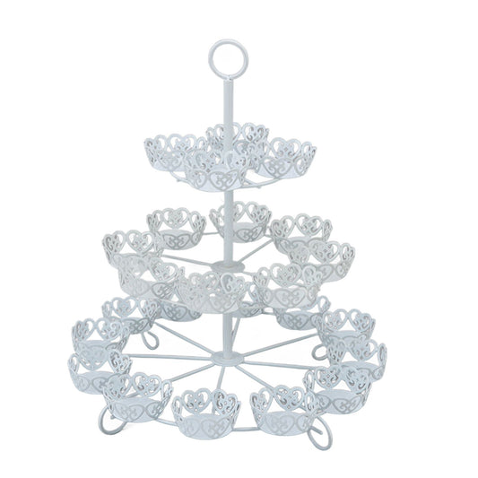 Cupcake Stand for 24 Cupcakes 3 Tier Pastry Serving Display Stand Iron Dessert Carrier Display Holder for V1294-YM3118220247811-0421