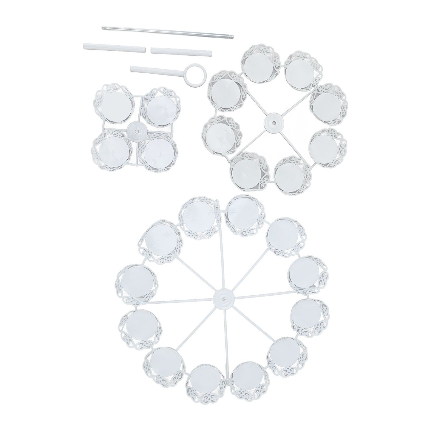 Cupcake Stand for 24 Cupcakes 3 Tier Pastry Serving Display Stand Iron Dessert Carrier Display Holder for V1294-YM3118220247811-0421