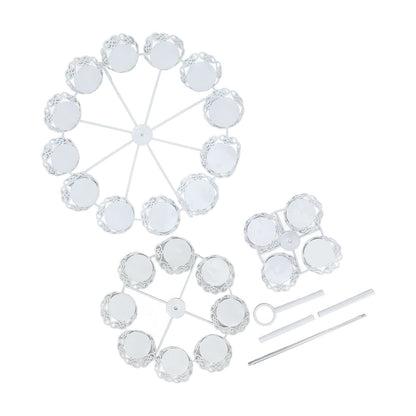Cupcake Stand for 24 Cupcakes 3 Tier Pastry Serving Display Stand Iron Dessert Carrier Display Holder for V1294-YM3118220247811-0421