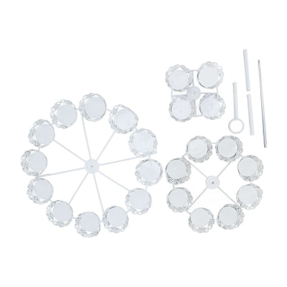 Cupcake Stand for 24 Cupcakes 3 Tier Pastry Serving Display Stand Iron Dessert Carrier Display Holder for V1294-YM3118220247811-0421