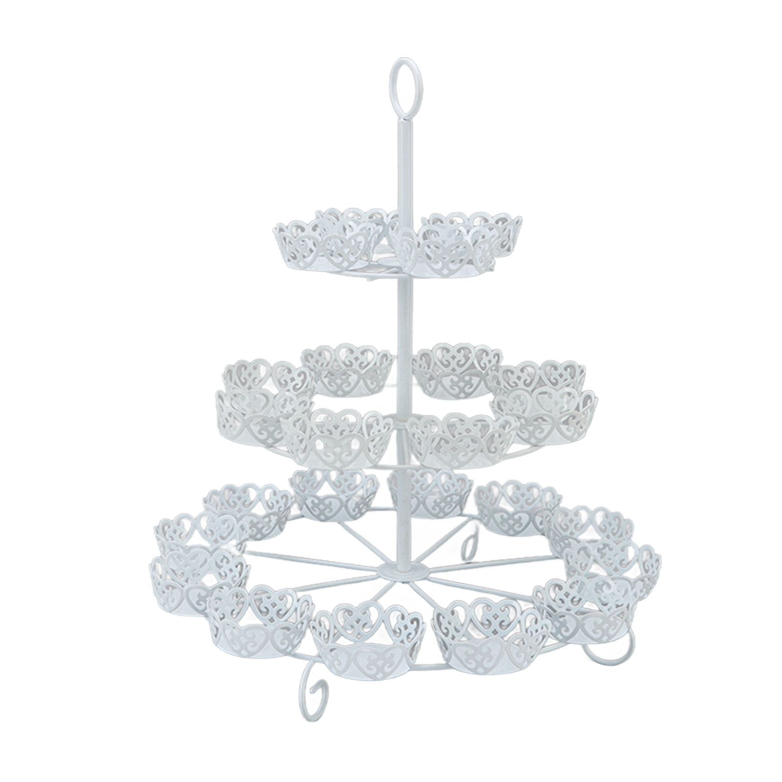 Cupcake Stand for 24 Cupcakes 3 Tier Pastry Serving Display Stand Iron Dessert Carrier Display Holder for V1294-YM3118220247811-0421