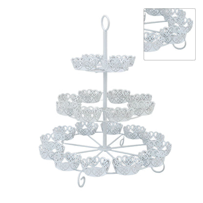 Cupcake Stand for 24 Cupcakes 3 Tier Pastry Serving Display Stand Iron Dessert Carrier Display Holder for V1294-YM3118220247811-0421