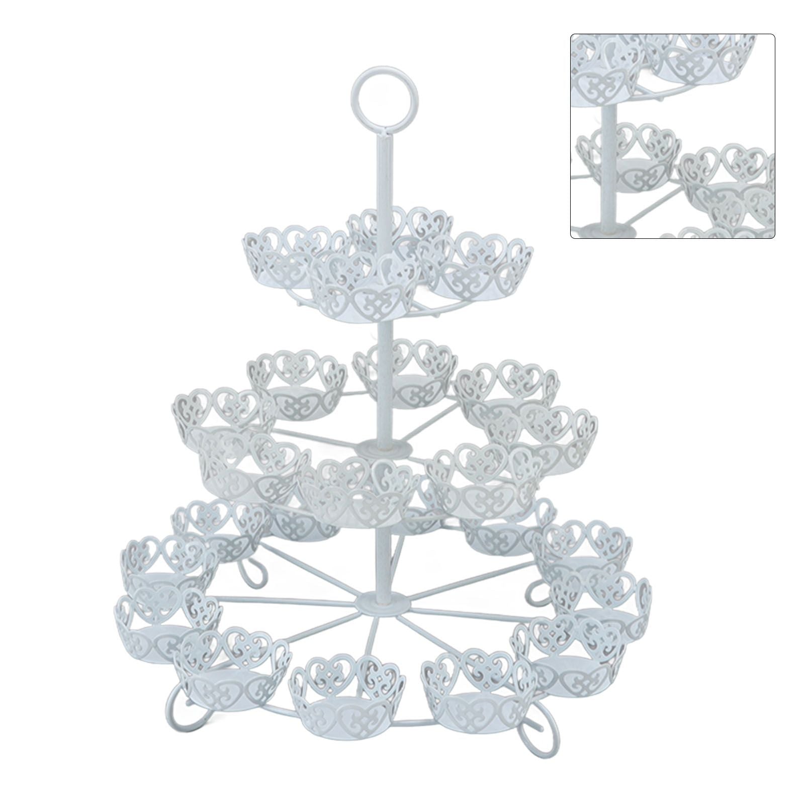 Cupcake Stand for 24 Cupcakes 3 Tier Pastry Serving Display Stand Iron Dessert Carrier Display Holder for V1294-YM3118220247811-0421