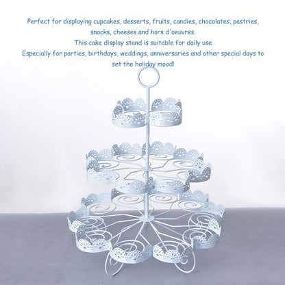 Cupcake Stand for 24 Cupcakes 3 Tier Pastry Serving Display Stand Iron Dessert Carrier Display Holder for V1294-YM3118220247811-0421