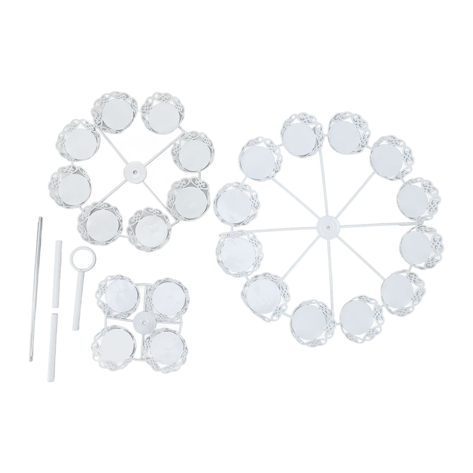 Cupcake Stand for 24 Cupcakes 3 Tier Pastry Serving Display Stand Iron Dessert Carrier Display Holder for V1294-YM3118220247811-0421