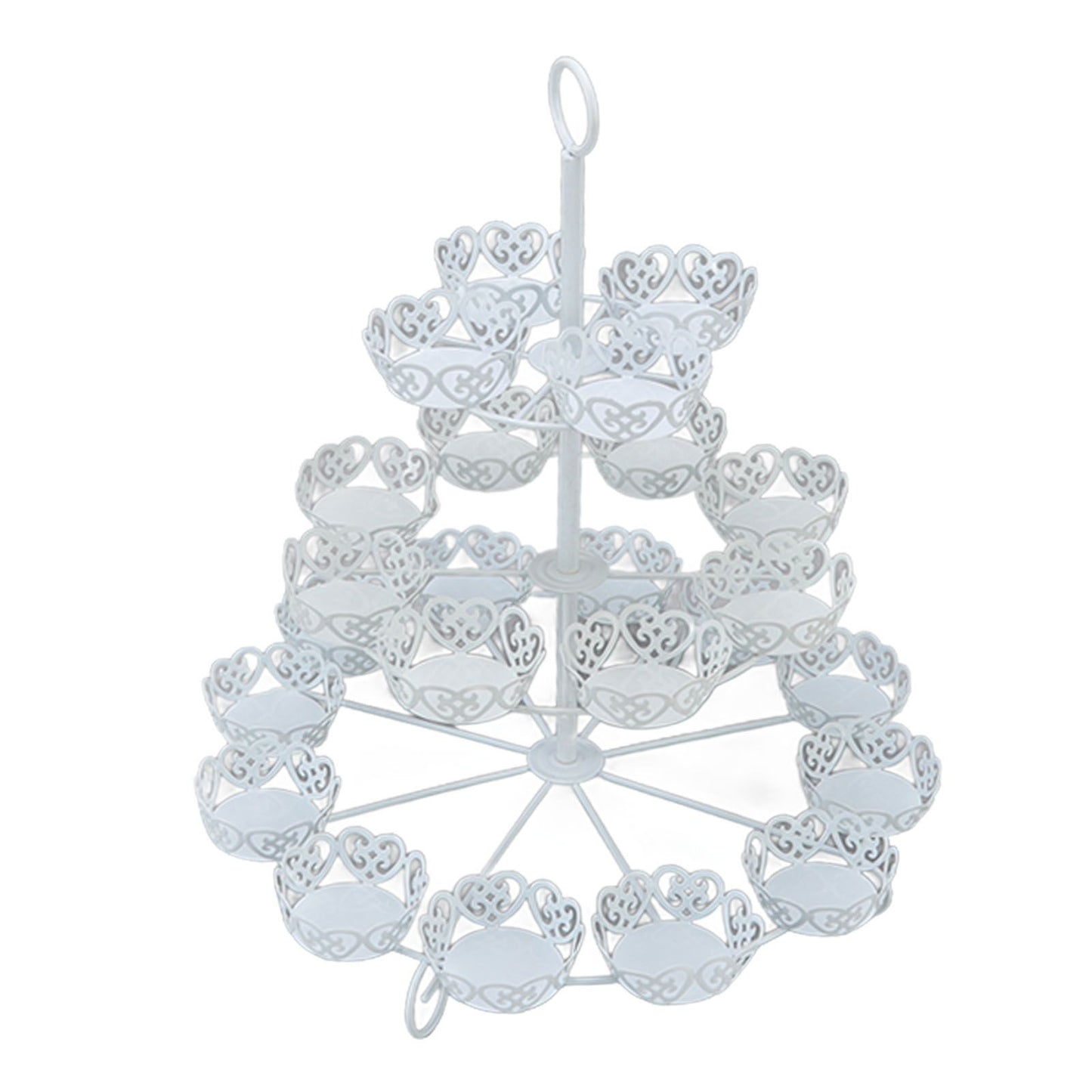 Cupcake Stand for 24 Cupcakes 3 Tier Pastry Serving Display Stand Iron Dessert Carrier Display Holder for V1294-YM3118220247811-0421