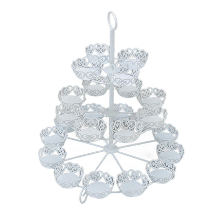 Cupcake Stand for 24 Cupcakes 3 Tier Pastry Serving Display Stand Iron Dessert Carrier Display Holder for V1294-YM3118220247811-0421