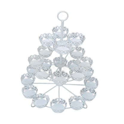 Cupcake Stand for 24 Cupcakes 3 Tier Pastry Serving Display Stand Iron Dessert Carrier Display Holder for V1294-YM3118220247811-0421