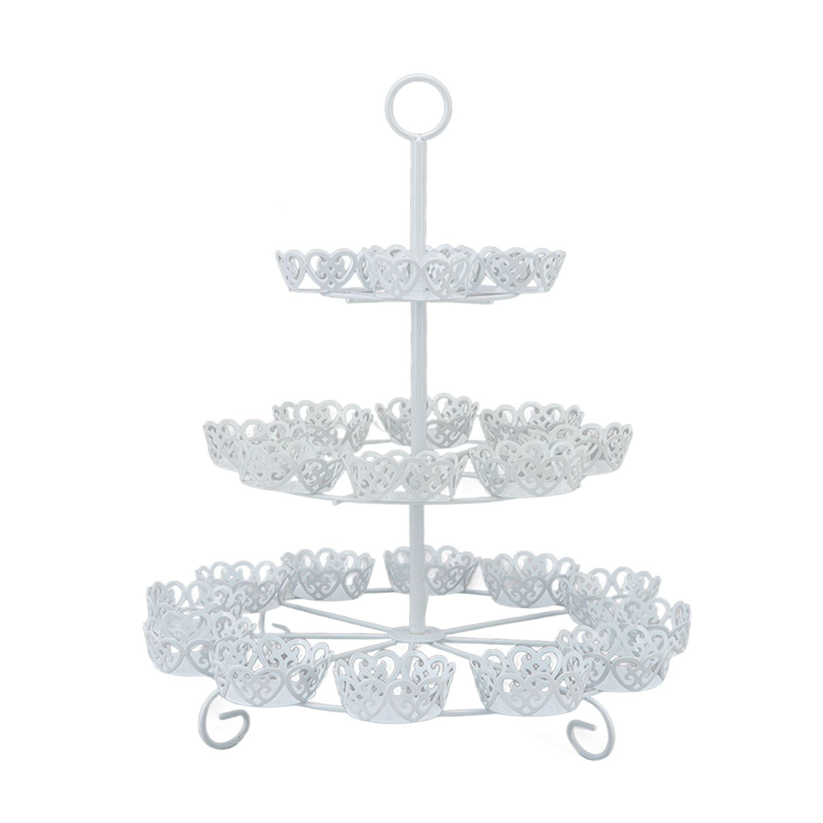 Cupcake Stand for 24 Cupcakes 3 Tier Pastry Serving Display Stand Iron Dessert Carrier Display Holder for V1294-YM3118220247811-0421