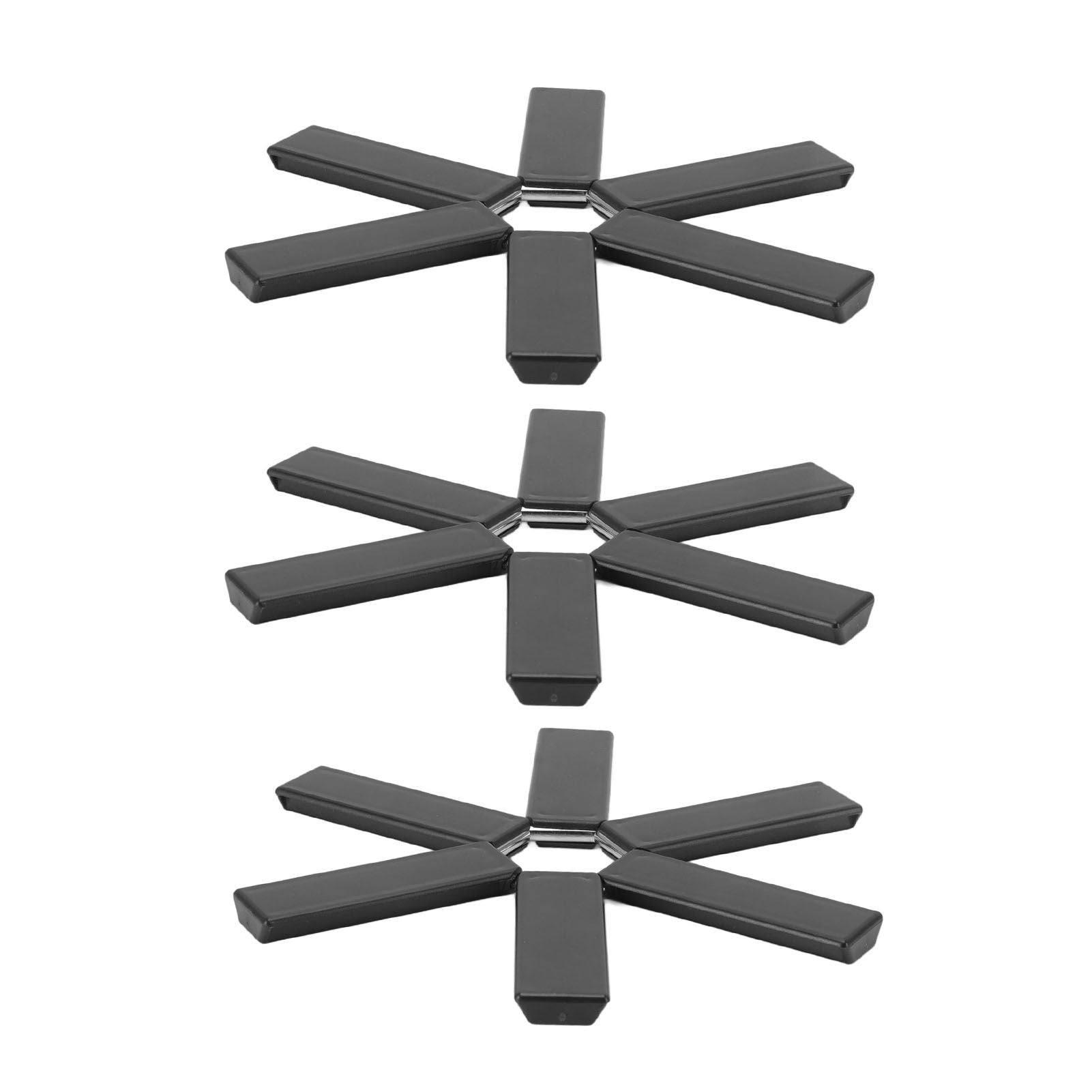 6PCS Hot Pot Heat Insulation Pad Foldable ABS Hollow Design Hot Dishes Holder for Kitchen Home V1294-YM3118220249611-0421