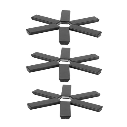6PCS Hot Pot Heat Insulation Pad Foldable ABS Hollow Design Hot Dishes Holder for Kitchen Home V1294-YM3118220249611-0421