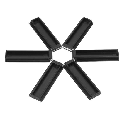 6PCS Hot Pot Heat Insulation Pad Foldable ABS Hollow Design Hot Dishes Holder for Kitchen Home V1294-YM3118220249611-0421