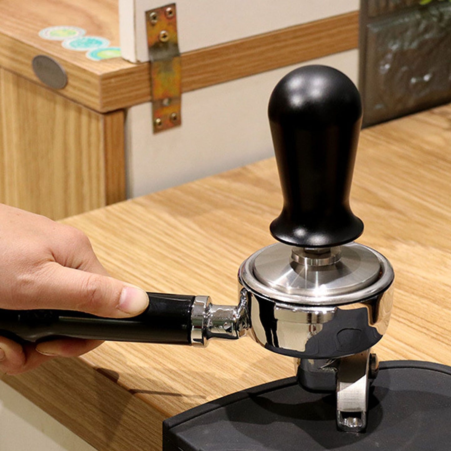 Coffee Tamper Stainless Steel 30lb Constant Pressure Built in Spring Removable Coffee Powder Tamper Tool V1294-YM3118220250411-0421