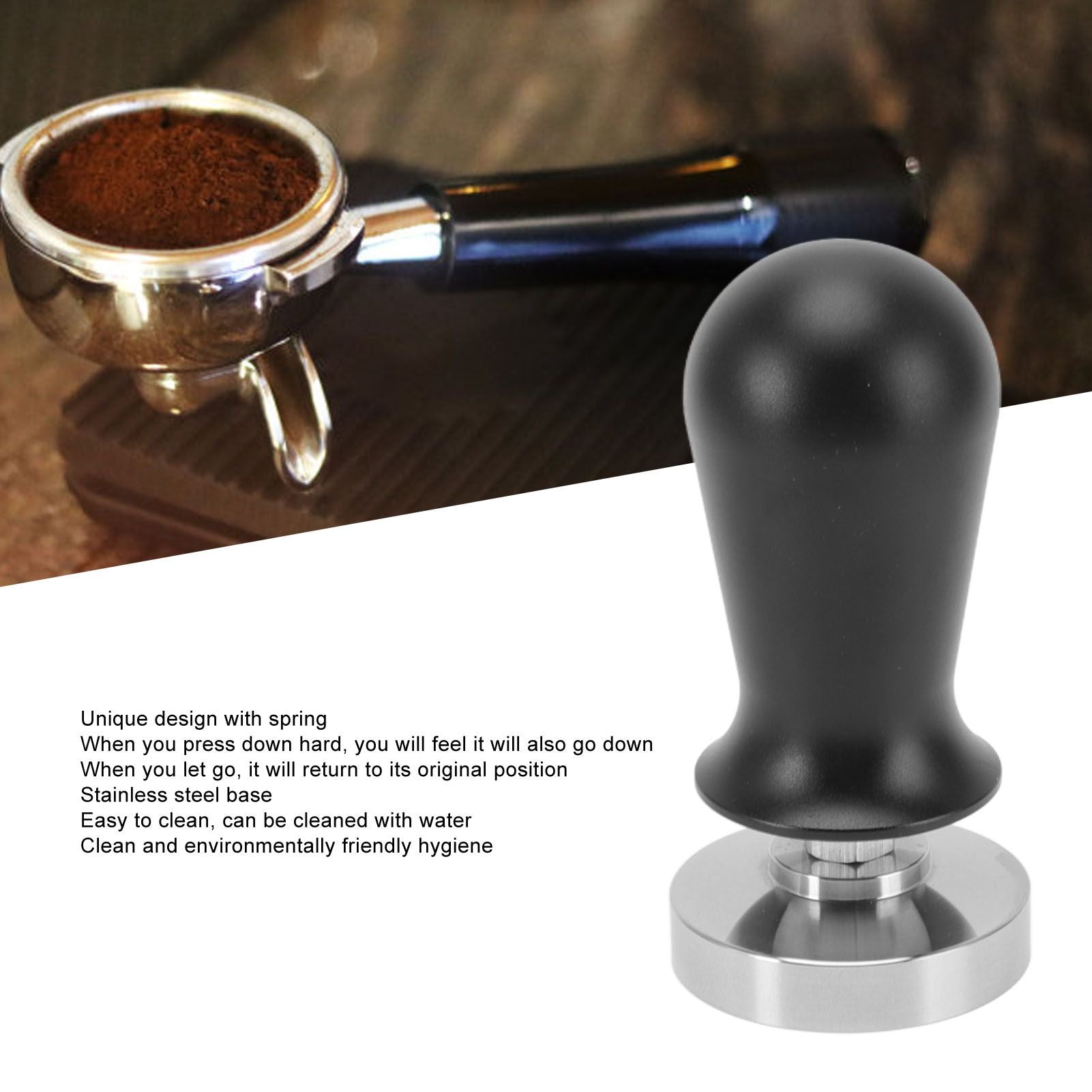 Coffee Tamper Stainless Steel 30lb Constant Pressure Built in Spring Removable Coffee Powder Tamper Tool V1294-YM3118220250412-0421