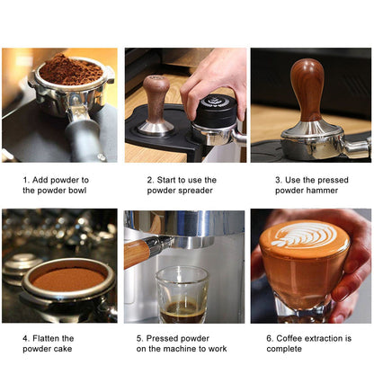 Coffee Tamper Stainless Steel 30lb Constant Pressure Built in Spring Removable Coffee Powder Tamper Tool V1294-YM3118220250413-0421