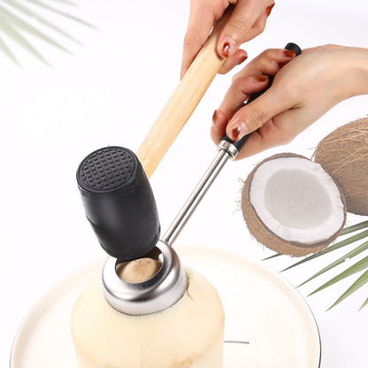 Coconut Opening Tool Opener Tool Safe Easy to Open Young Coconuts for Home Hotel Rubber Head Hammer 275x75mm V1294-YM3118220250913-0421