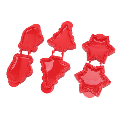3 Pcs Pocket Pie Molds Christmas Tree Star Glove Shape Dough Presser Mini Hand Pie Mold Set Pie Maker for V1294-YM3118220251211-0421